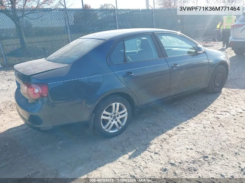 2006 Volkswagen Jetta Value Edition VIN: 3VWPF71K36M771464 Lot: 40785575