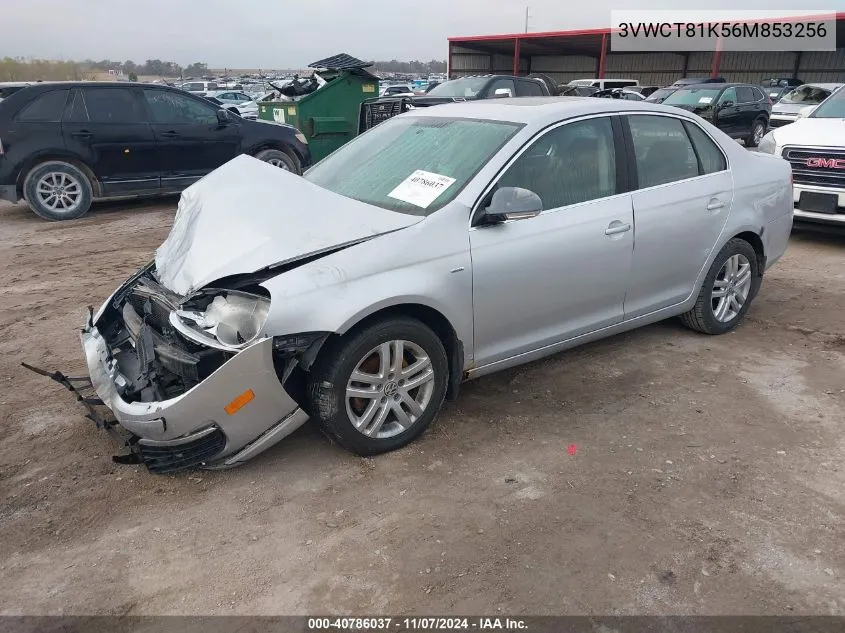 2006 Volkswagen Jetta Diesel VIN: 3VWCT81K56M853256 Lot: 40786037