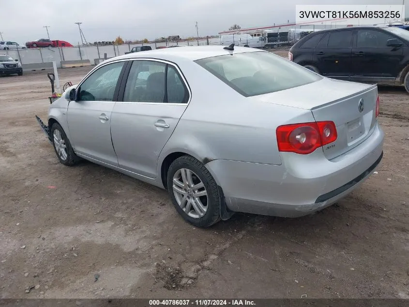 2006 Volkswagen Jetta Diesel VIN: 3VWCT81K56M853256 Lot: 40786037