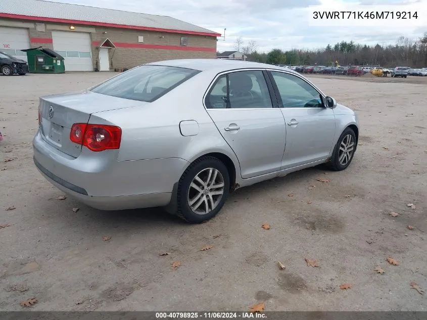 2006 Volkswagen Jetta Tdi VIN: 3VWRT71K46M719214 Lot: 40798925