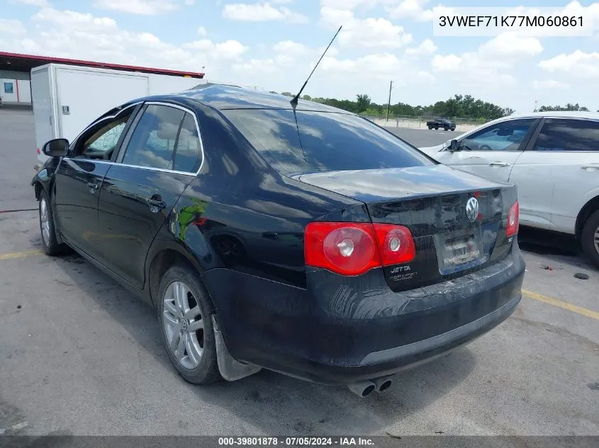 2007 Volkswagen Jetta Wolfsburg Edition VIN: 3VWEF71K77M060861 Lot: 39801878