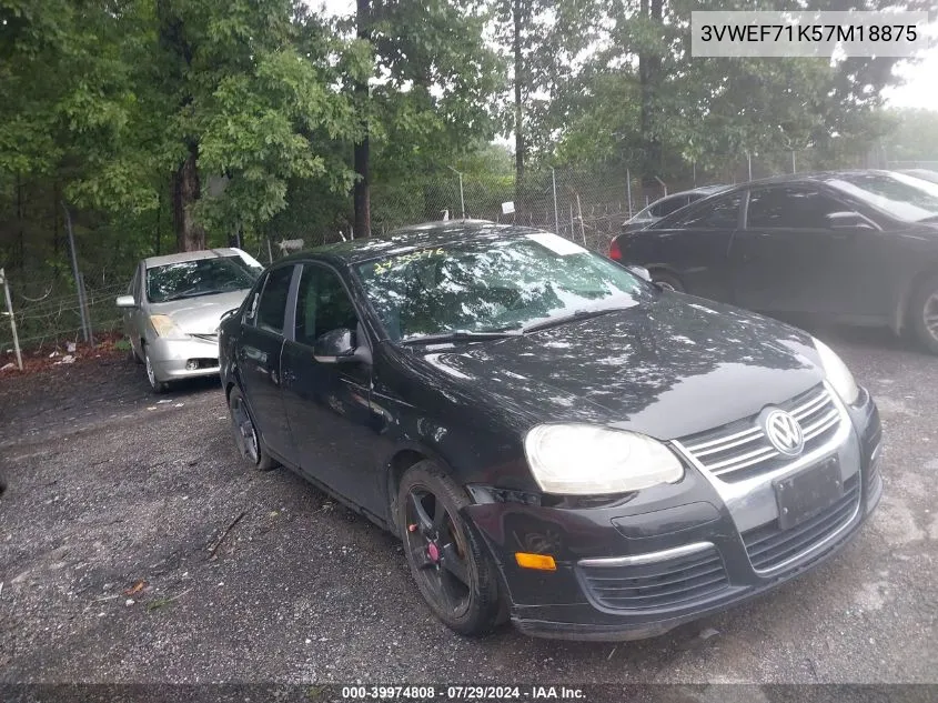 2007 Volkswagen Jetta Wolfsburg VIN: 3VWEF71K57M18875 Lot: 39974808