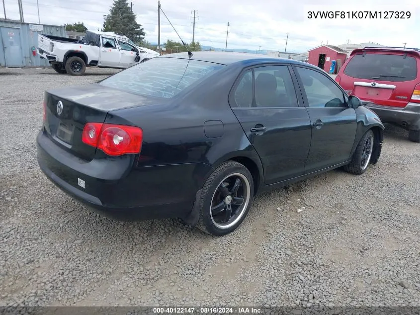 2007 Volkswagen Jetta VIN: 3VWGF81K07M127329 Lot: 40122147