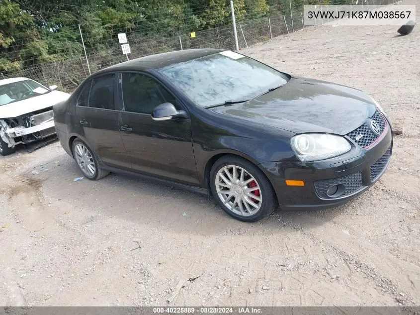 3VWXJ71K87M038567 2007 Volkswagen Jetta Gli