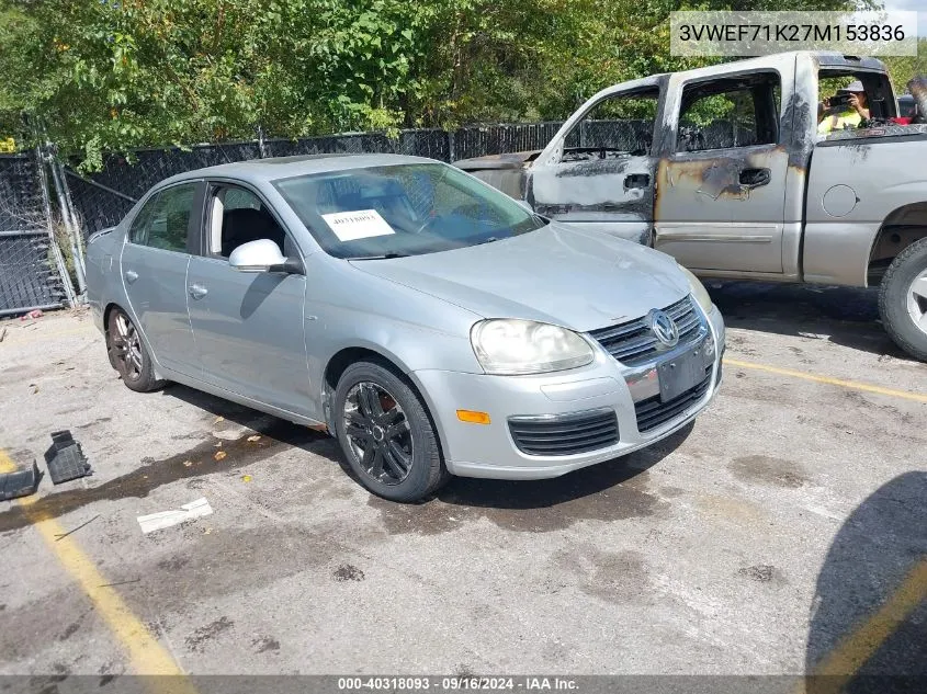 3VWEF71K27M153836 2007 Volkswagen Jetta Wolfsburg Edition