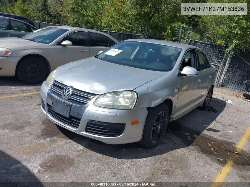 3VWEF71K27M153836 2007 Volkswagen Jetta Wolfsburg Edition