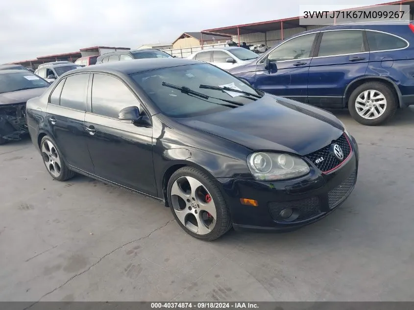 2007 Volkswagen Jetta Gli VIN: 3VWTJ71K67M099267 Lot: 40374874