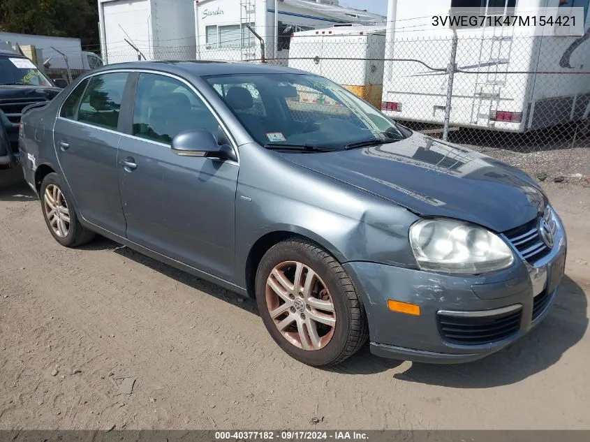 2007 Volkswagen Jetta Wolfsburg Edition VIN: 3VWEG71K47M154421 Lot: 40377182