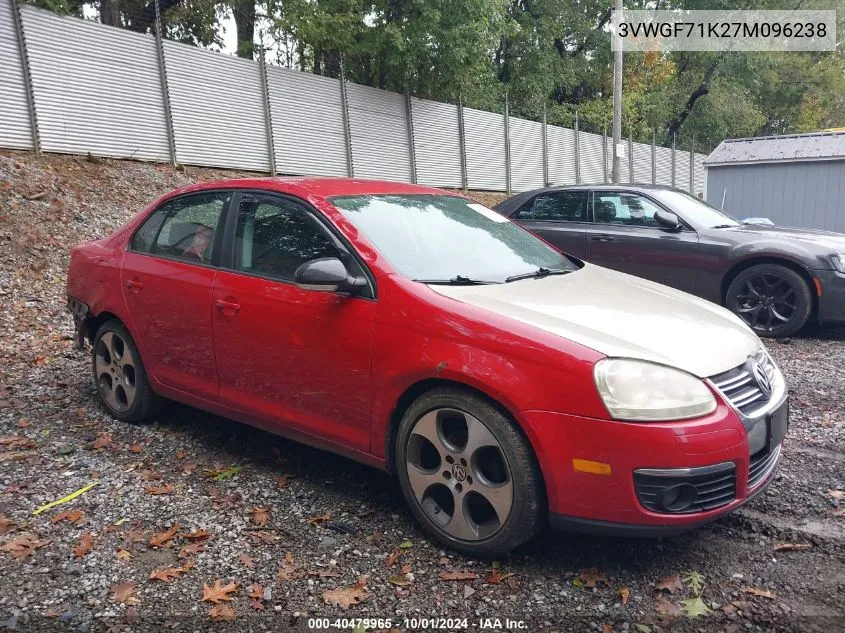 3VWGF71K27M096238 2007 Volkswagen Jetta