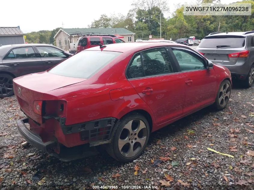 3VWGF71K27M096238 2007 Volkswagen Jetta