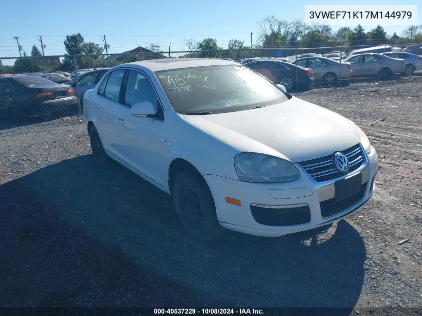 2007 Volkswagen Jetta Wolfsburg Edition VIN: 3VWEF71K17M144979 Lot: 40537229