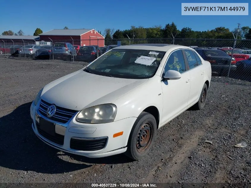 2007 Volkswagen Jetta Wolfsburg Edition VIN: 3VWEF71K17M144979 Lot: 40537229