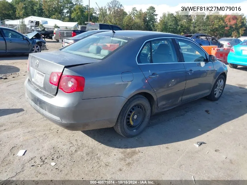 2007 Volkswagen Jetta Wolfsburg Edition VIN: 3VWEF81K27M079016 Lot: 40571074