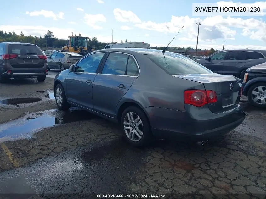 2007 Volkswagen Jetta Wolfsburg Edition VIN: 3VWEF71KX7M201230 Lot: 40613466