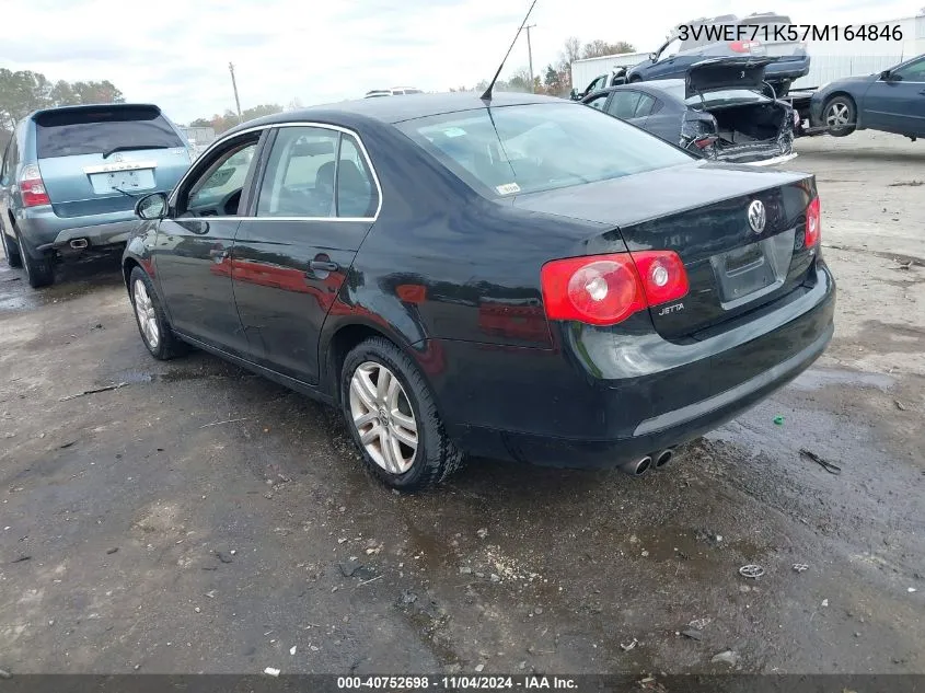 2007 Volkswagen Jetta Wolfsburg Edition VIN: 3VWEF71K57M164846 Lot: 40752698