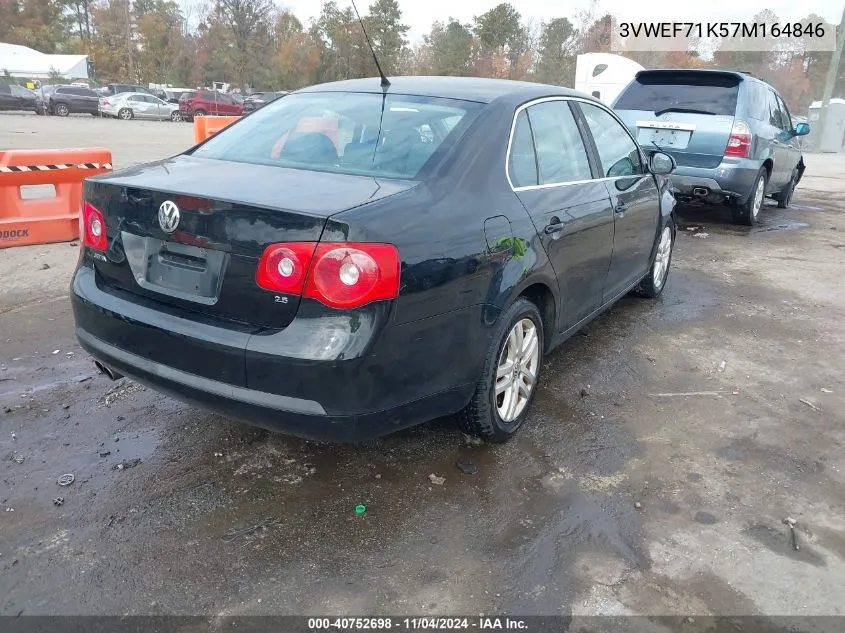 2007 Volkswagen Jetta Wolfsburg Edition VIN: 3VWEF71K57M164846 Lot: 40752698