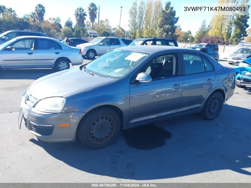 2007 Volkswagen Jetta 2.5 VIN: 3VWPF71K47M080493 Lot: 40786295