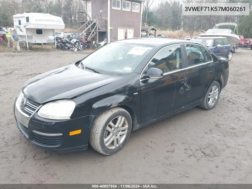 2007 Volkswagen Jetta Wolfsburg Edition VIN: 3VWEF71K57M060261 Lot: 40807954