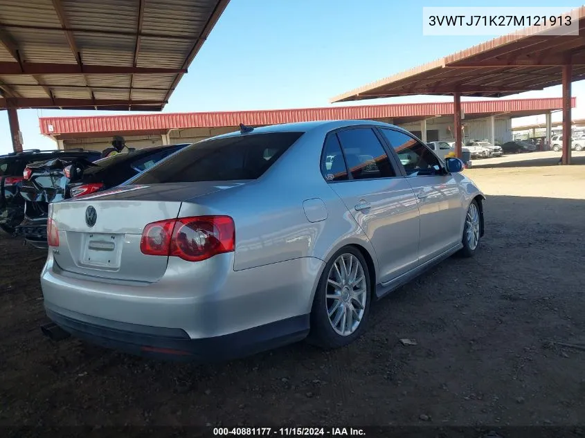 2007 Volkswagen Jetta Gli VIN: 3VWTJ71K27M121913 Lot: 40881177