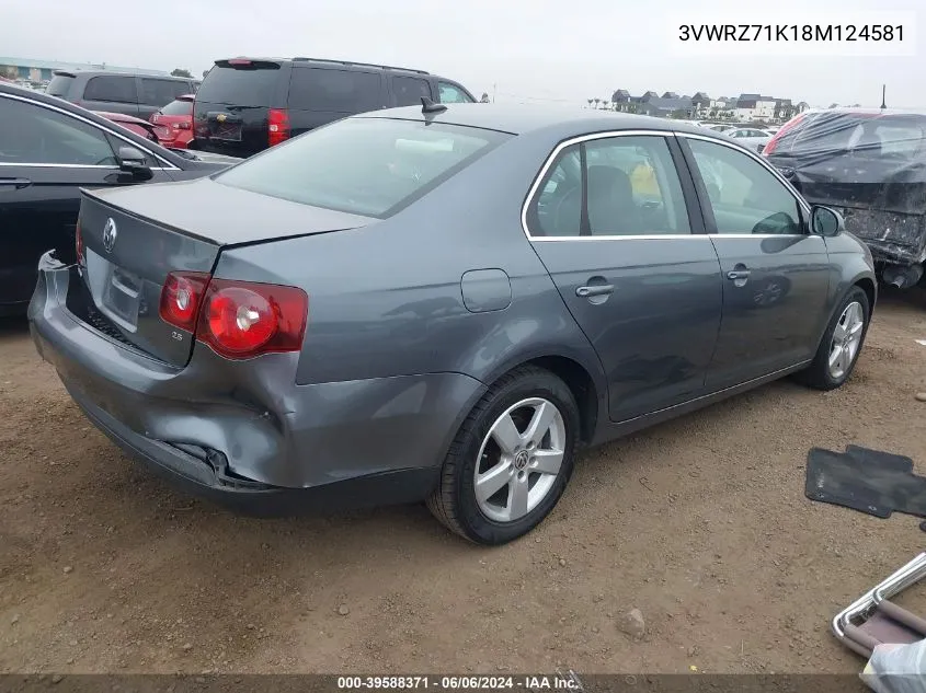 3VWRZ71K18M124581 2008 Volkswagen Jetta Se