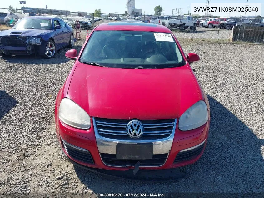 3VWRZ71K08M025640 2008 Volkswagen Jetta Se/Sel