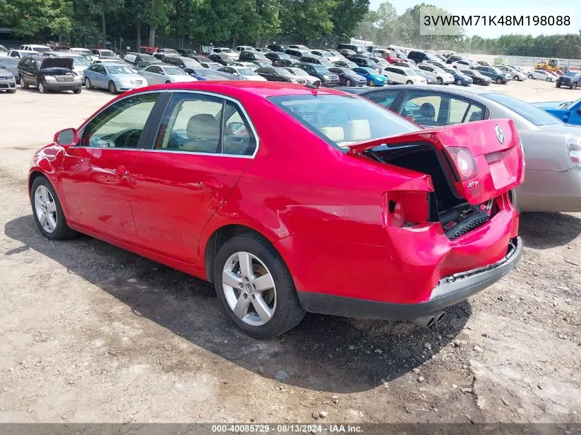 3VWRM71K48M198088 2008 Volkswagen Jetta Se/Sel