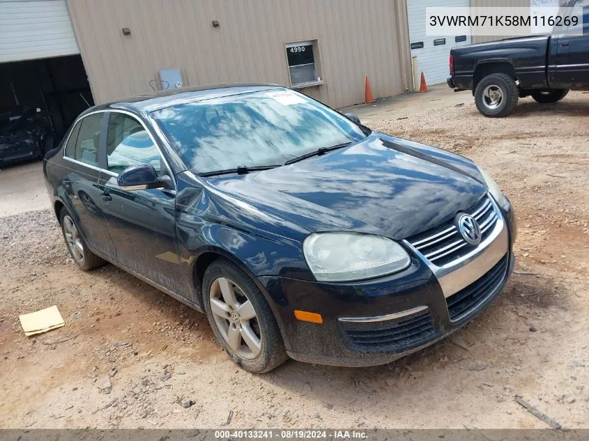 3VWRM71K58M116269 2008 Volkswagen Jetta Se