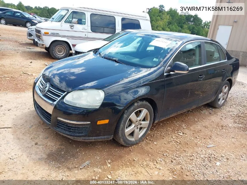 3VWRM71K58M116269 2008 Volkswagen Jetta Se