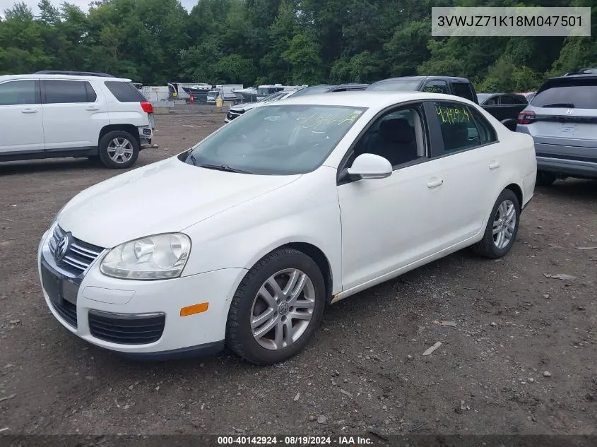 3VWJZ71K18M047501 2008 Volkswagen Jetta S