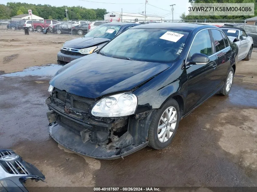 3VWRZ71K58M004086 2008 Volkswagen Jetta Se/Sel