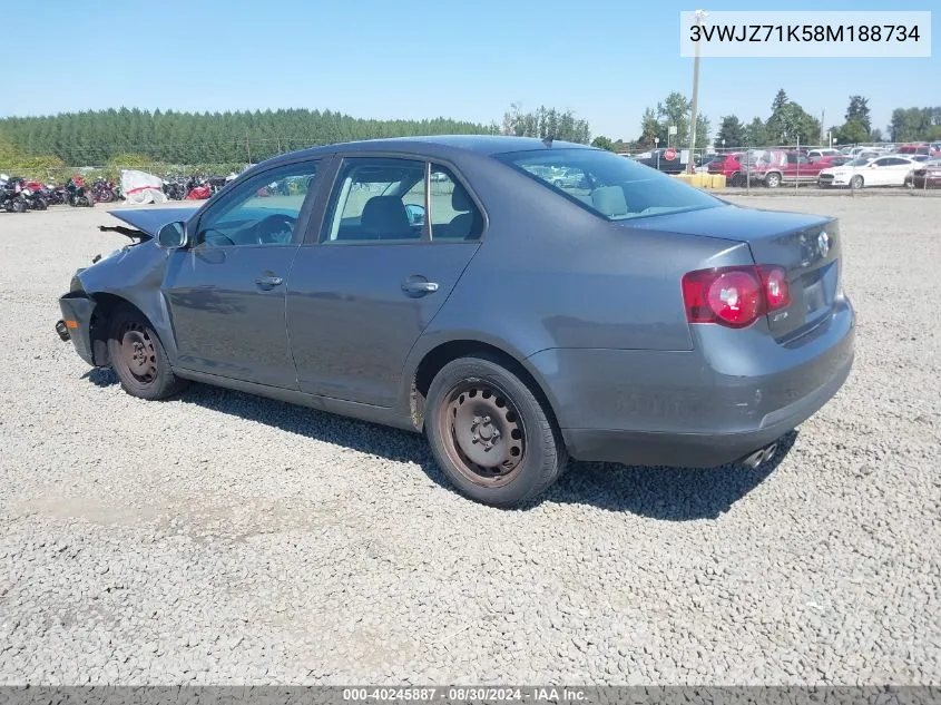 3VWJZ71K58M188734 2008 Volkswagen Jetta S