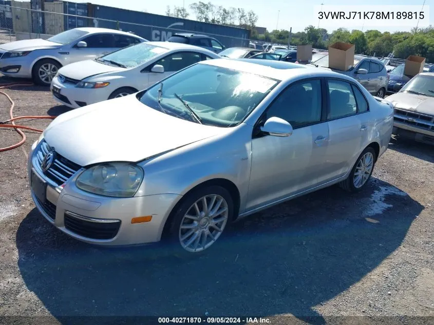 2008 Volkswagen Jetta Wolfsburg Edition VIN: 3VWRJ71K78M189815 Lot: 40271870