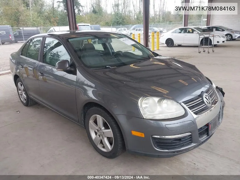 2008 Volkswagen Jetta S VIN: 3VWJM71K78M084163 Lot: 40347424