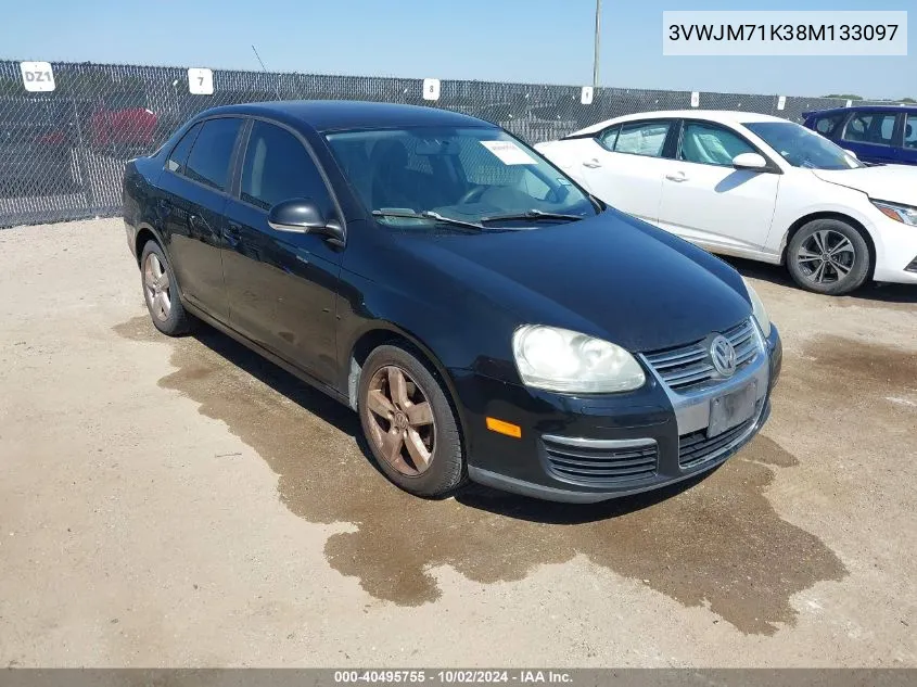 2008 Volkswagen Jetta S VIN: 3VWJM71K38M133097 Lot: 40495755