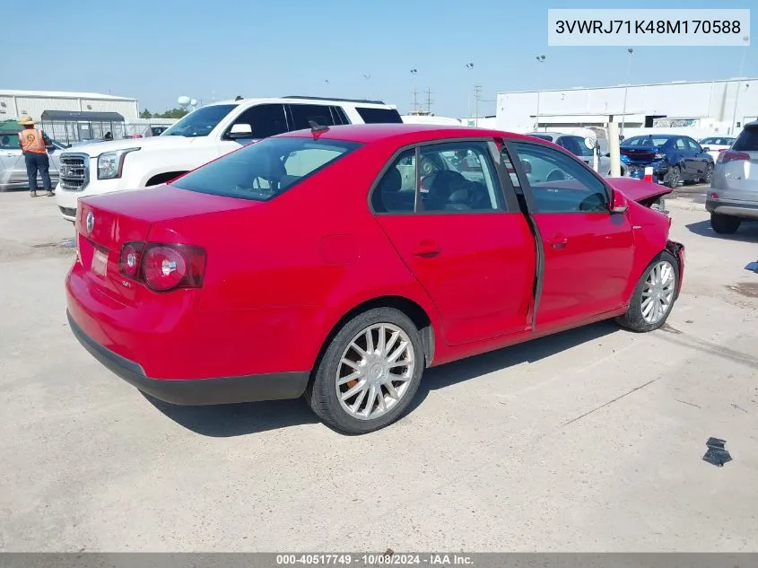 3VWRJ71K48M170588 2008 Volkswagen Jetta Wolfsburg