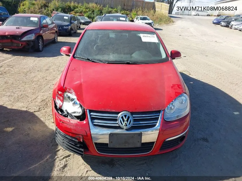 2008 Volkswagen Jetta S VIN: 3VWJM71K08M068824 Lot: 40604259