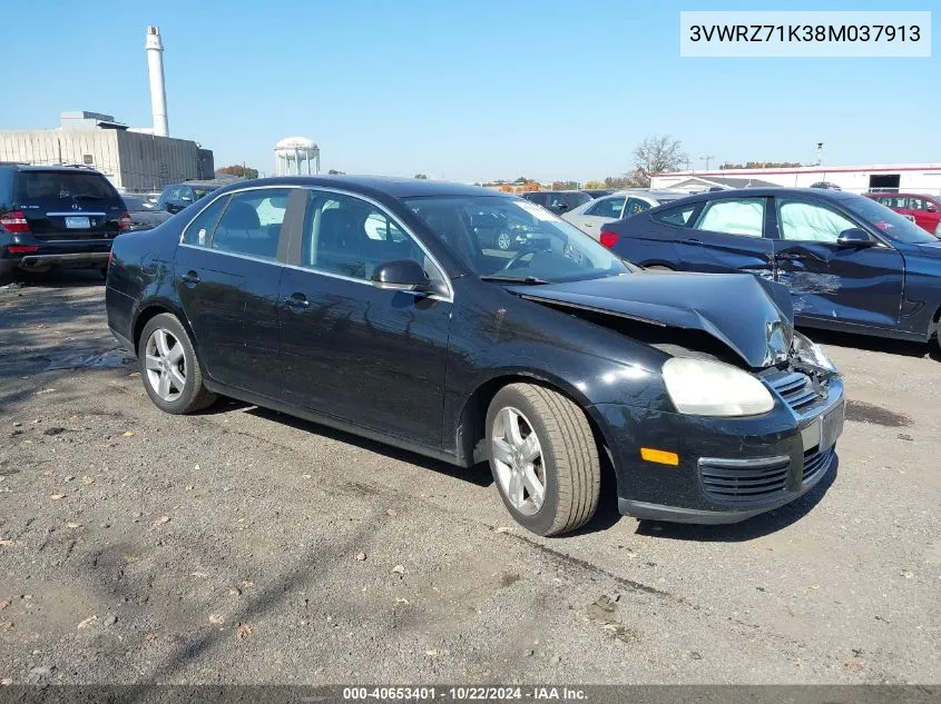 2008 Volkswagen Jetta Se/Sel VIN: 3VWRZ71K38M037913 Lot: 40653401