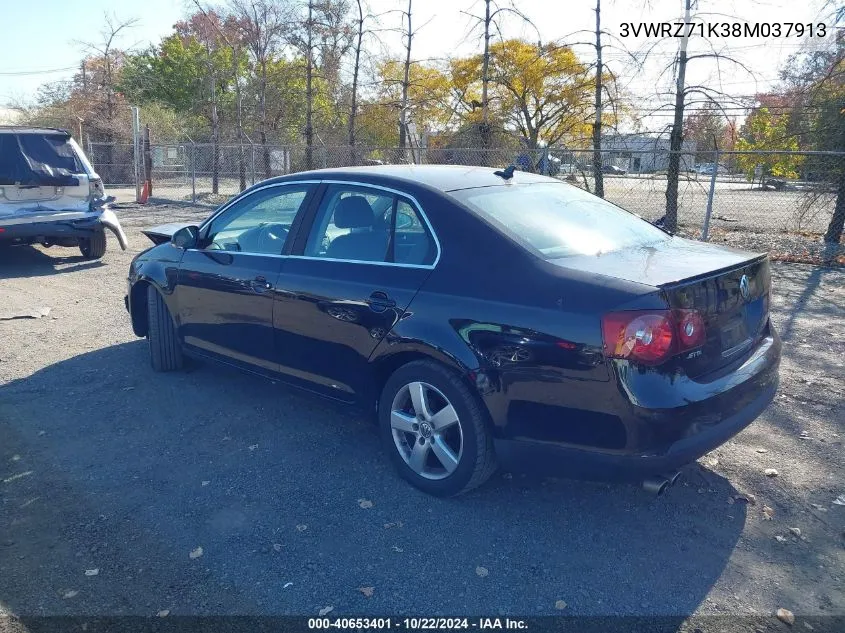 2008 Volkswagen Jetta Se/Sel VIN: 3VWRZ71K38M037913 Lot: 40653401