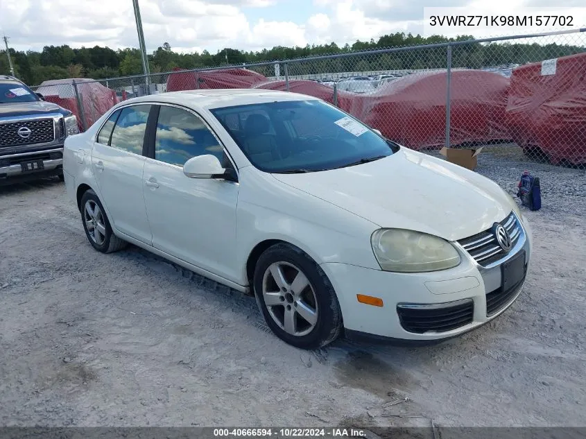 2008 Volkswagen Jetta Se VIN: 3VWRZ71K98M157702 Lot: 40666594