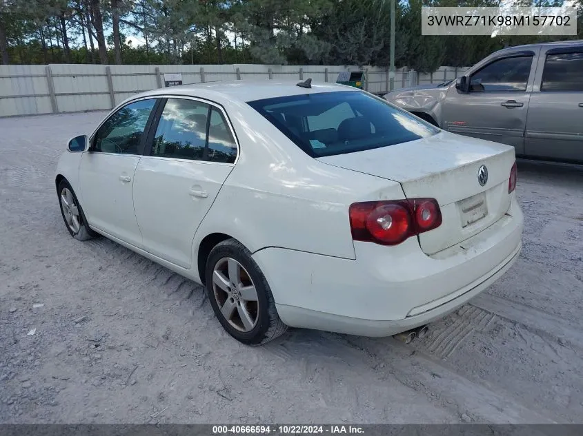 2008 Volkswagen Jetta Se VIN: 3VWRZ71K98M157702 Lot: 40666594