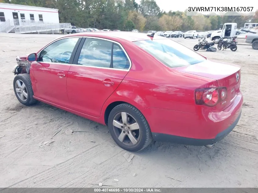 3VWRM71K38M167057 2008 Volkswagen Jetta Se