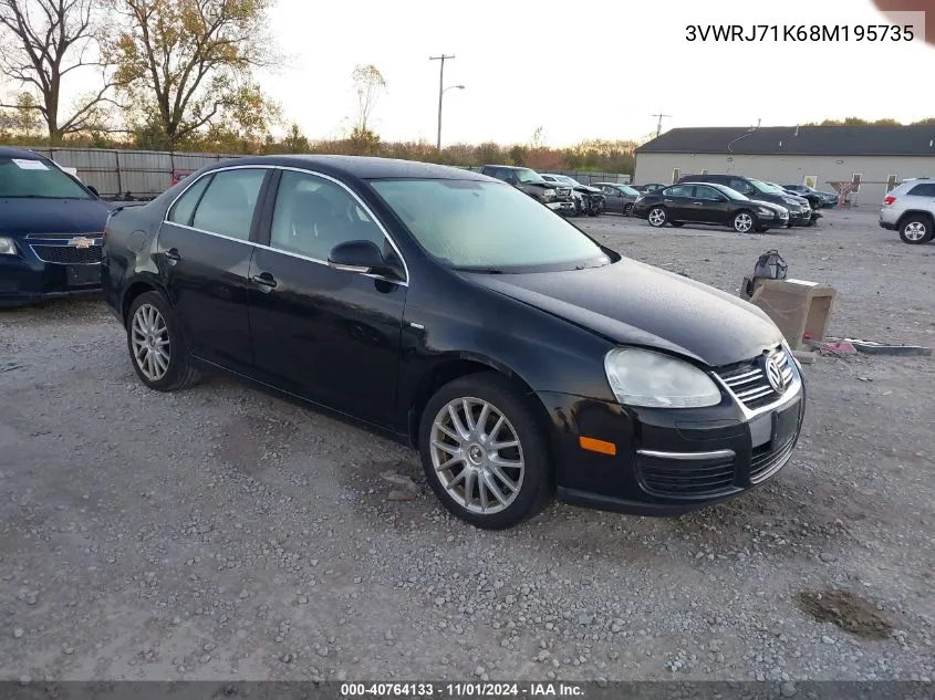 2008 Volkswagen Jetta Wolfsburg Edition VIN: 3VWRJ71K68M195735 Lot: 40764133