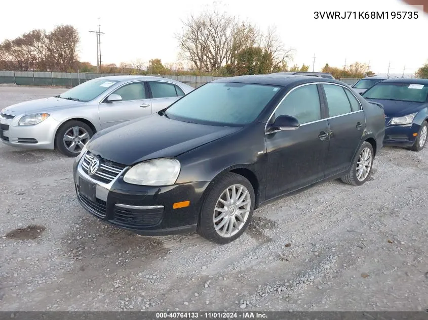 2008 Volkswagen Jetta Wolfsburg Edition VIN: 3VWRJ71K68M195735 Lot: 40764133