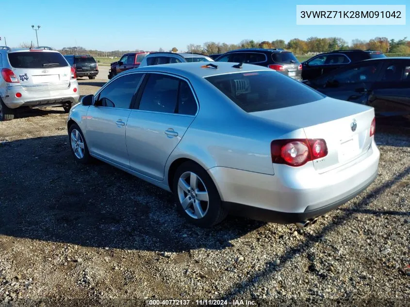 2008 Volkswagen Jetta Se/Sel VIN: 3VWRZ71K28M091042 Lot: 40772137