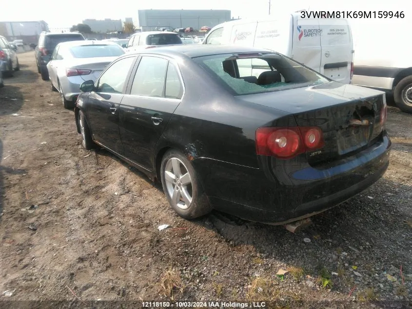 2009 Volkswagen Jetta VIN: 3VWRM81K69M159946 Lot: 12118150