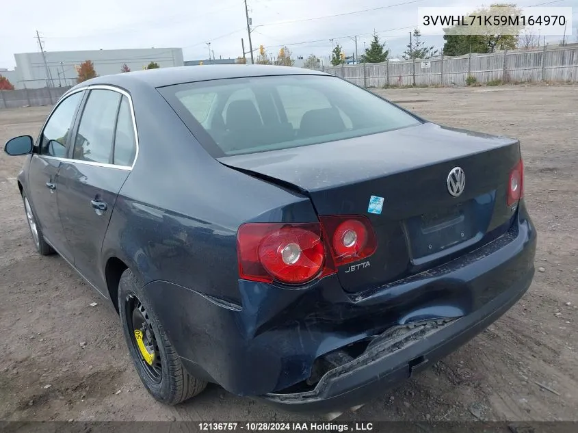 2009 Volkswagen Jetta Sedan VIN: 3VWHL71K59M164970 Lot: 12136757