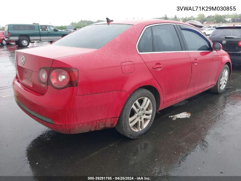 2009 Volkswagen Jetta Tdi VIN: 3VWAL71K29M030855 Lot: 39291785