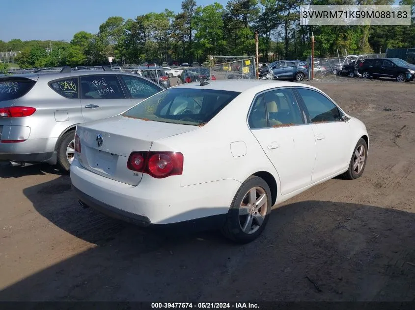 2009 Volkswagen Jetta Se VIN: 3VWRM71K59M088183 Lot: 39477574