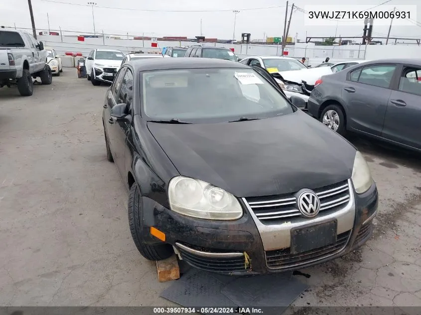 2009 Volkswagen Jetta S VIN: 3VWJZ71K69M006931 Lot: 39507934