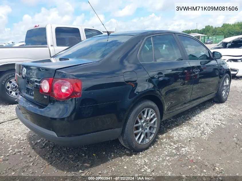 2009 Volkswagen Jetta S VIN: 3VWHM71K09M081606 Lot: 39903941